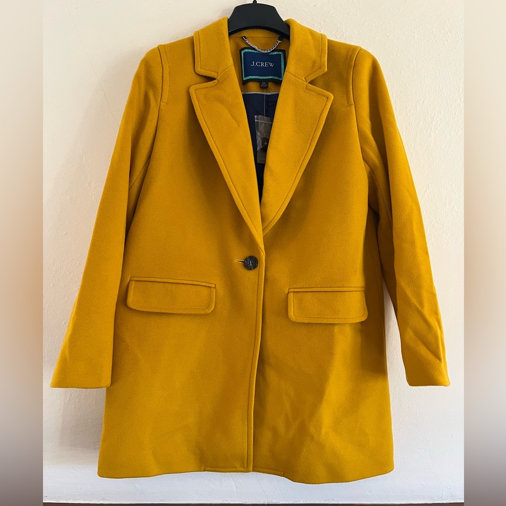 Women’s J. Crew Mustard Coat XS